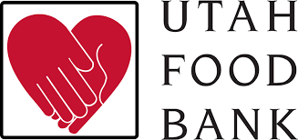 Red heart logo, Utah Food Bank text.